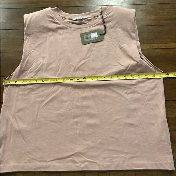 All Saints Revolve Cotton Coni Tank Top in Morning Mauve Size Large NEW 175.00 - Picture 11 of 14